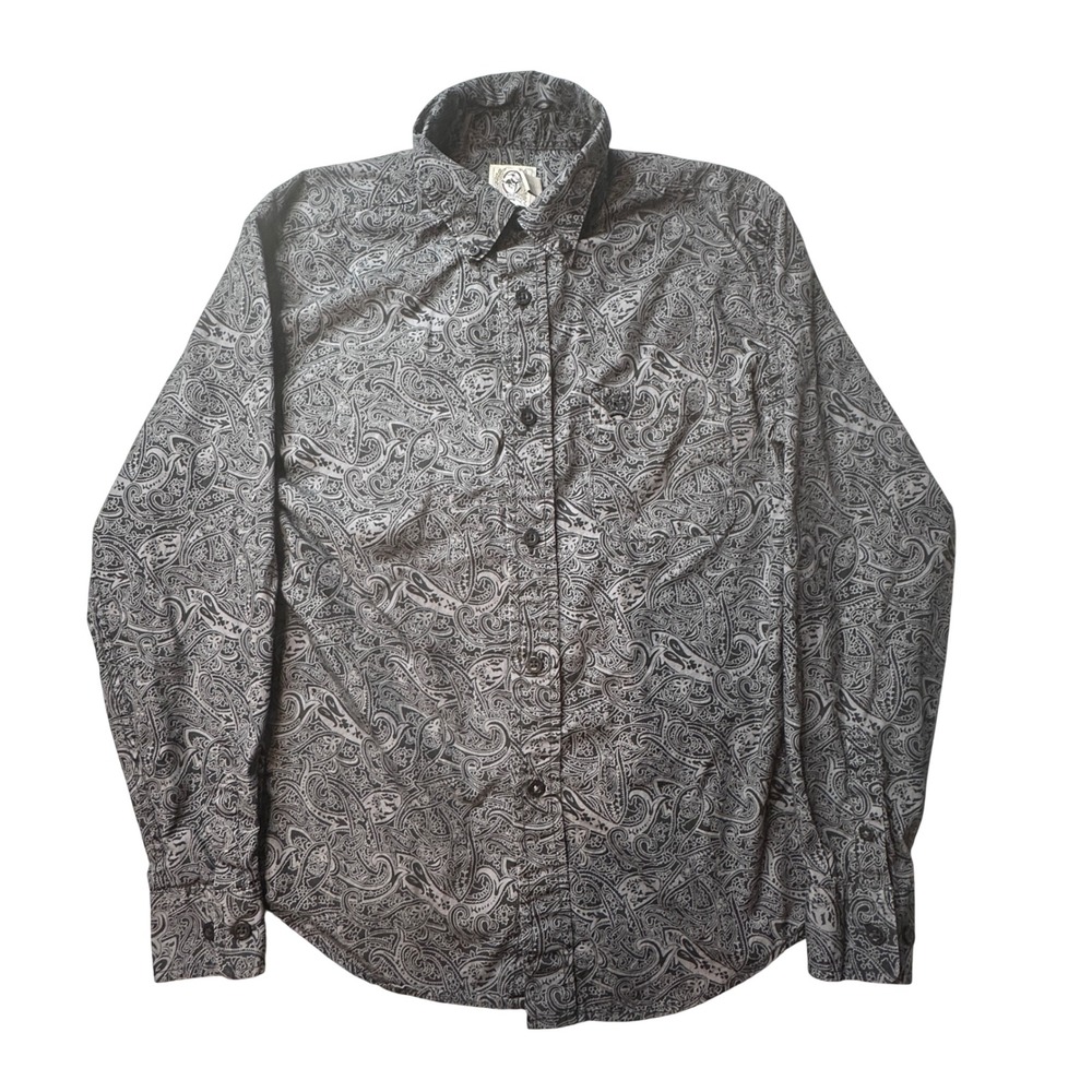 Cinch Shirt Boys M 10 Black Paisley MTW7060220 Western Button Down Long Sleeve